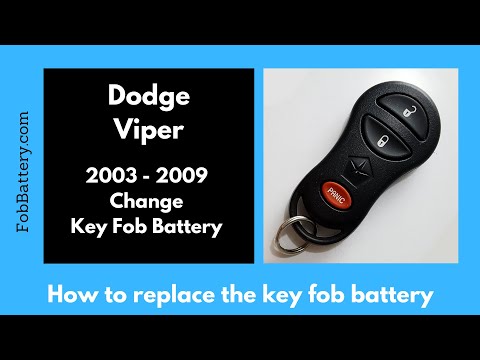 Dodge Viper Key Fob Battery Replacement (2003 - 2009)