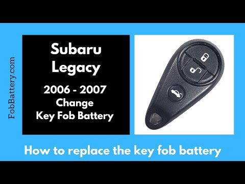 Subaru Legacy Key Fob Battery Replacement (2006 - 2007)