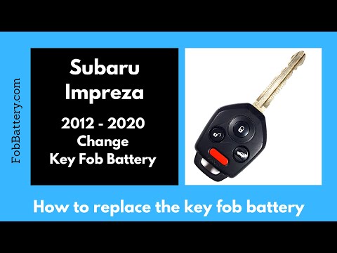 Subaru Impreza Key Fob Battery Replacement (2012 - 2020)