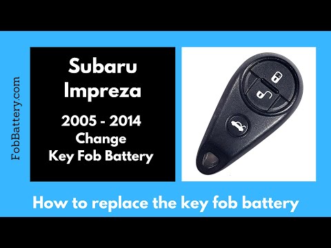Subaru Impreza Key Fob Battery Replacement (2005 - 2014)