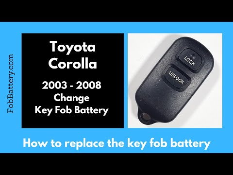 Toyota Corolla Key Fob Battery Replacement (2003 - 2008)