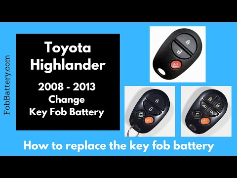 Toyota Highlander Key Fob Battery Replacement (2008 - 2013)
