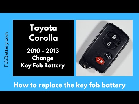 Toyota Corolla Key Fob Battery Replacement (2010 - 2013)