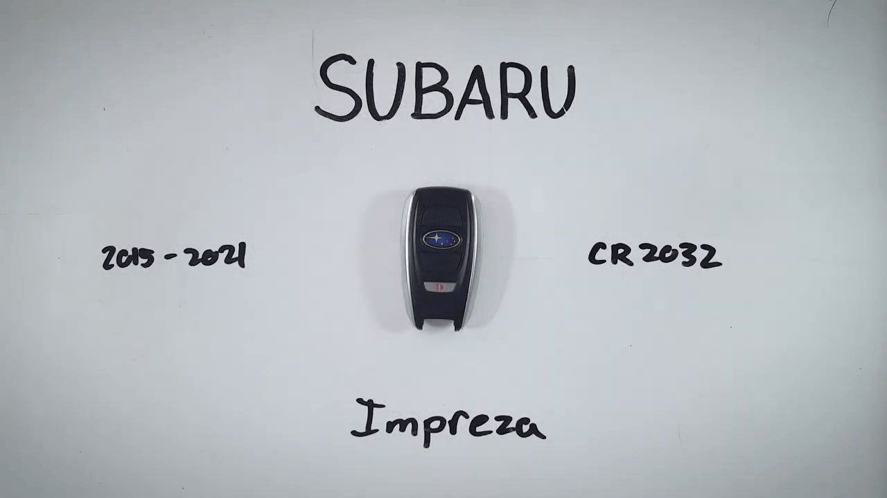 Final Image Subaru Impreza “Silver Sides” key fob Battery