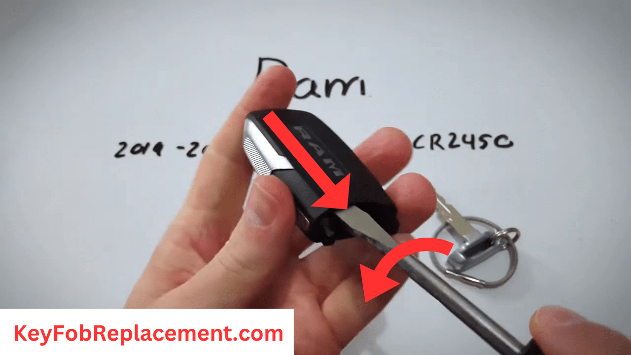 Ram 1500 rec key Insert screwdriver, pry to open covers