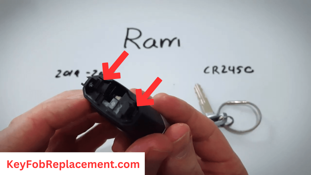 Ram 2500 Rectangular Fob Remove back by opening bottom