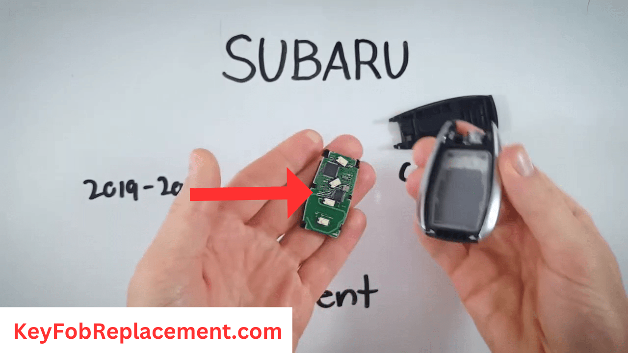 Subaru Ascent Key Fob Remove battery component from fob