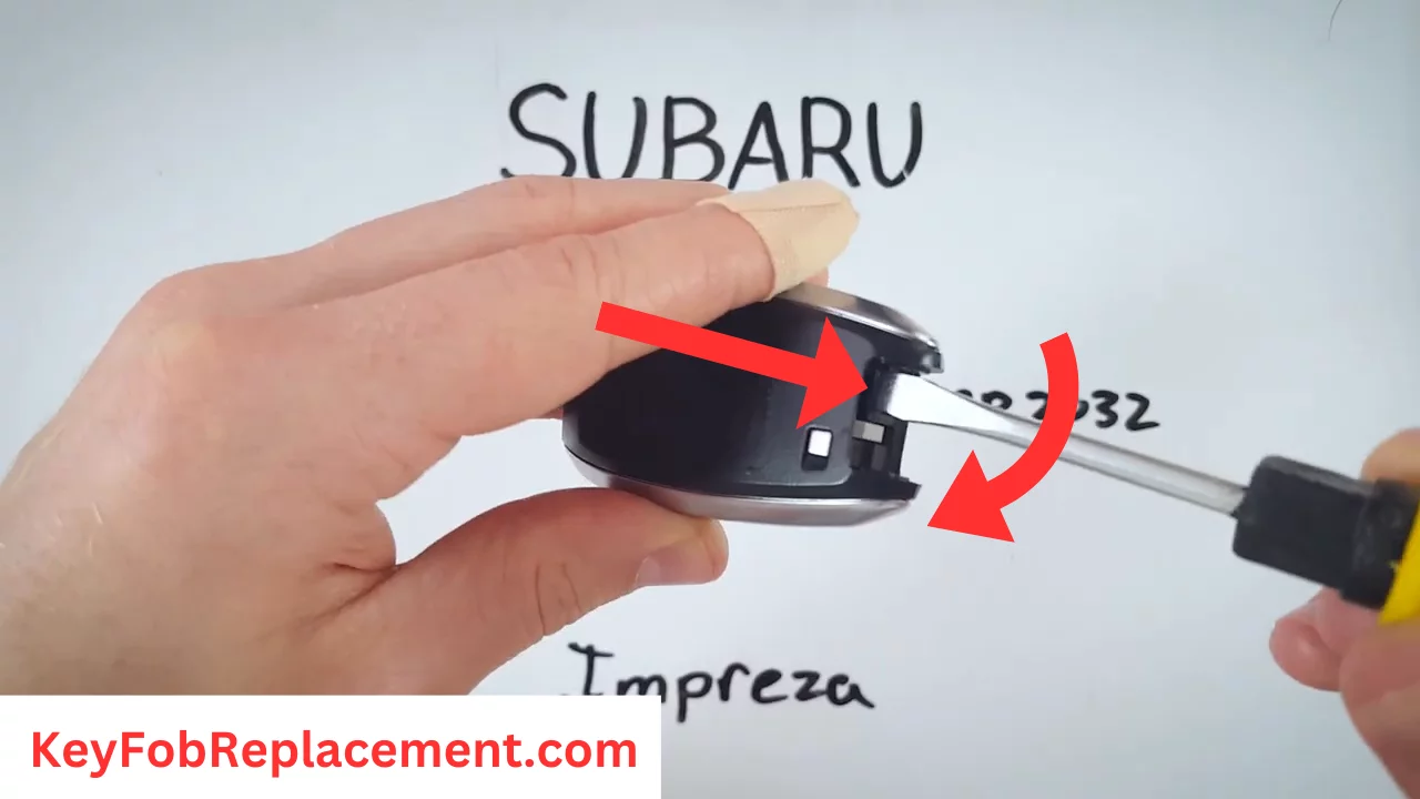 Subaru Impreza Silver Sides Separate device by twisting screwdriver