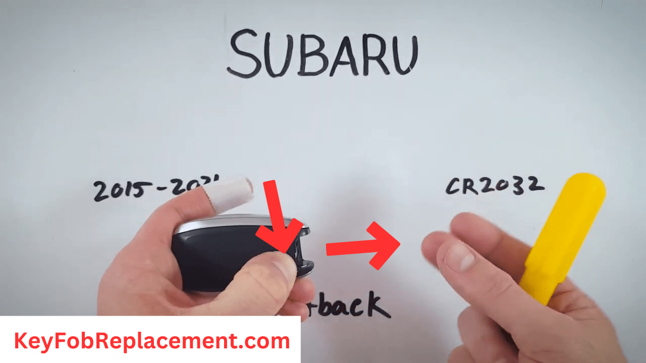Subaru Outback Hold button, remove internal key