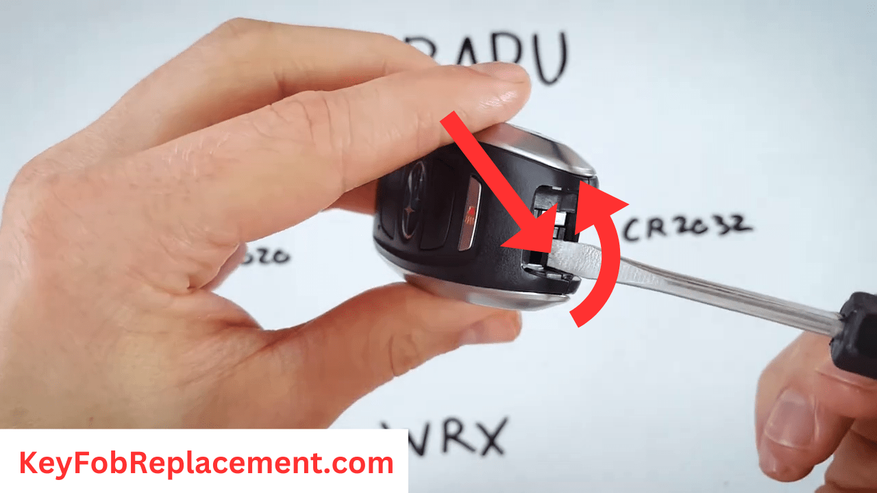 Subaru WRX Use screwdriver to open fob