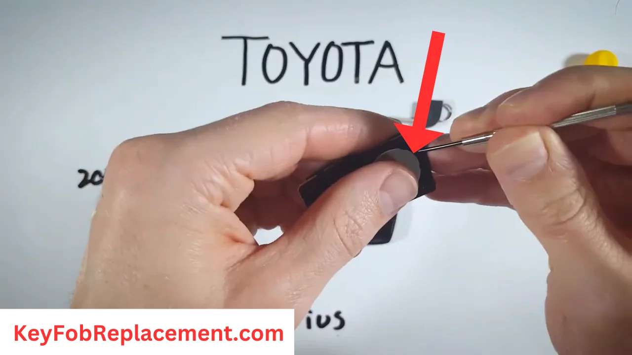Toyota Prius Key Remove battery, use precision screwdriver